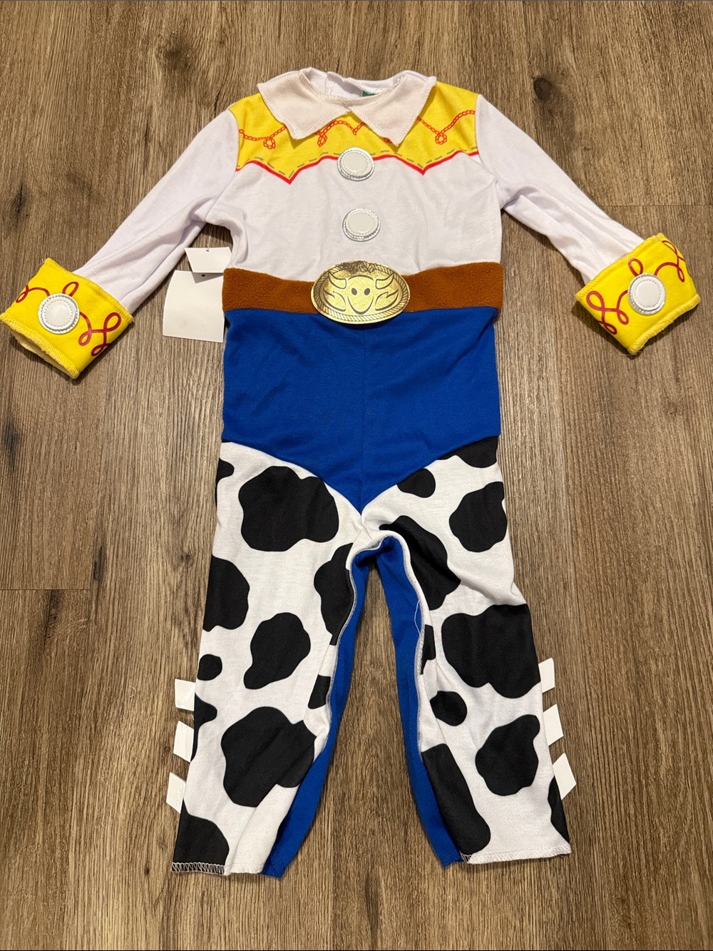 Disney Jessie Cowgirl Costume - White, Yellow, Blue, Black, Brown